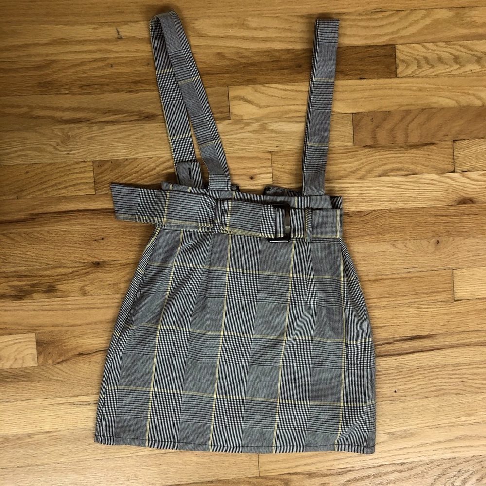 Forever21 Striped Suspender Skirt
